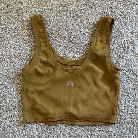 ALO Yoga Ribbed Crop Top - Picture 2 of 2
